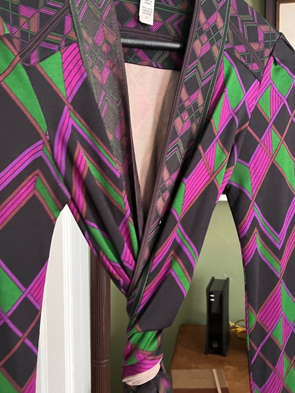 Diane von Furstenberg wrap dress with geometric shapes